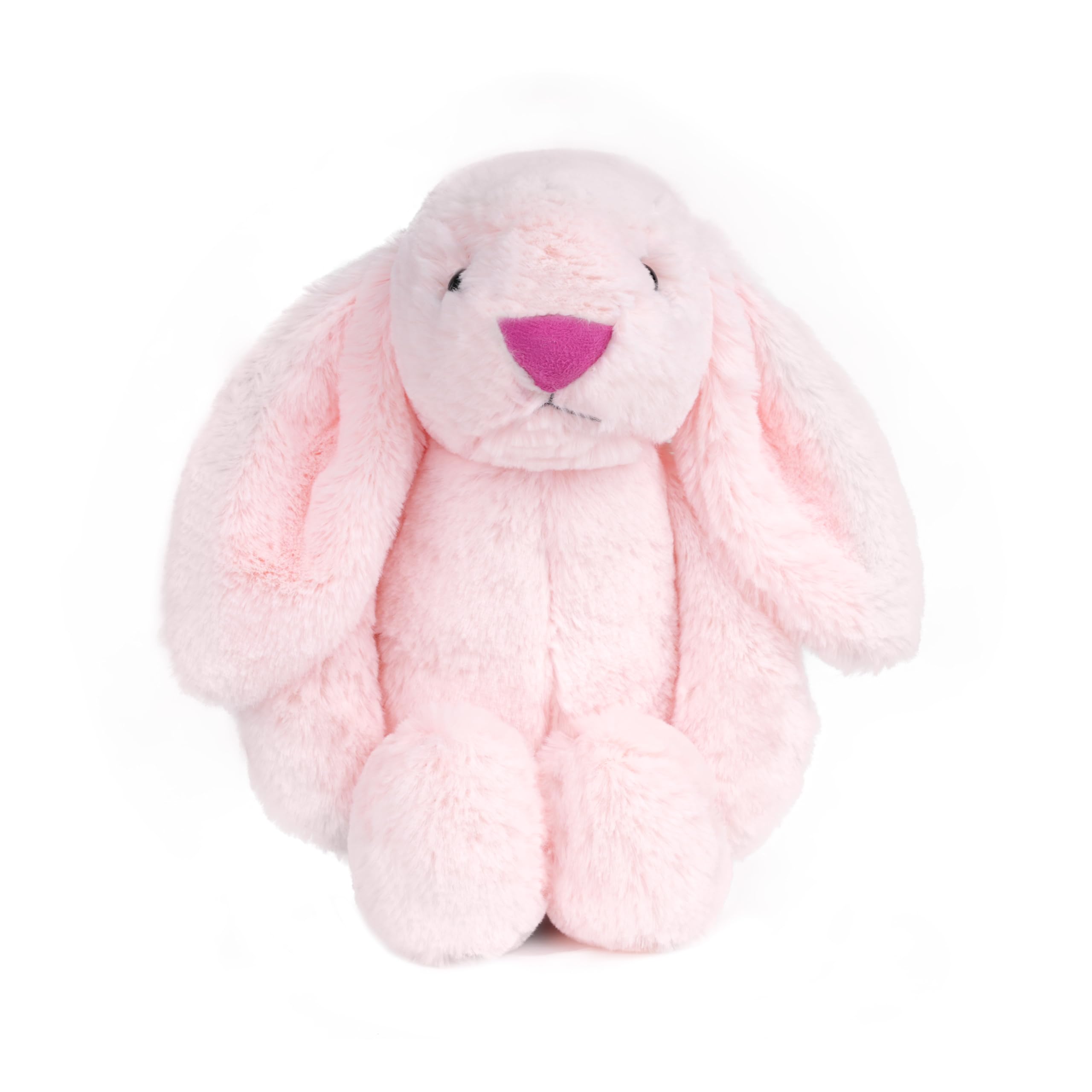 shiguangji Bunny Stuffed Animal Plush Toy 11.8 in, Soft Rabbit Plush for Babies and Toddlers, Cuddly Bunny Toy for Nursery Decor and Easter Gift (Pink)