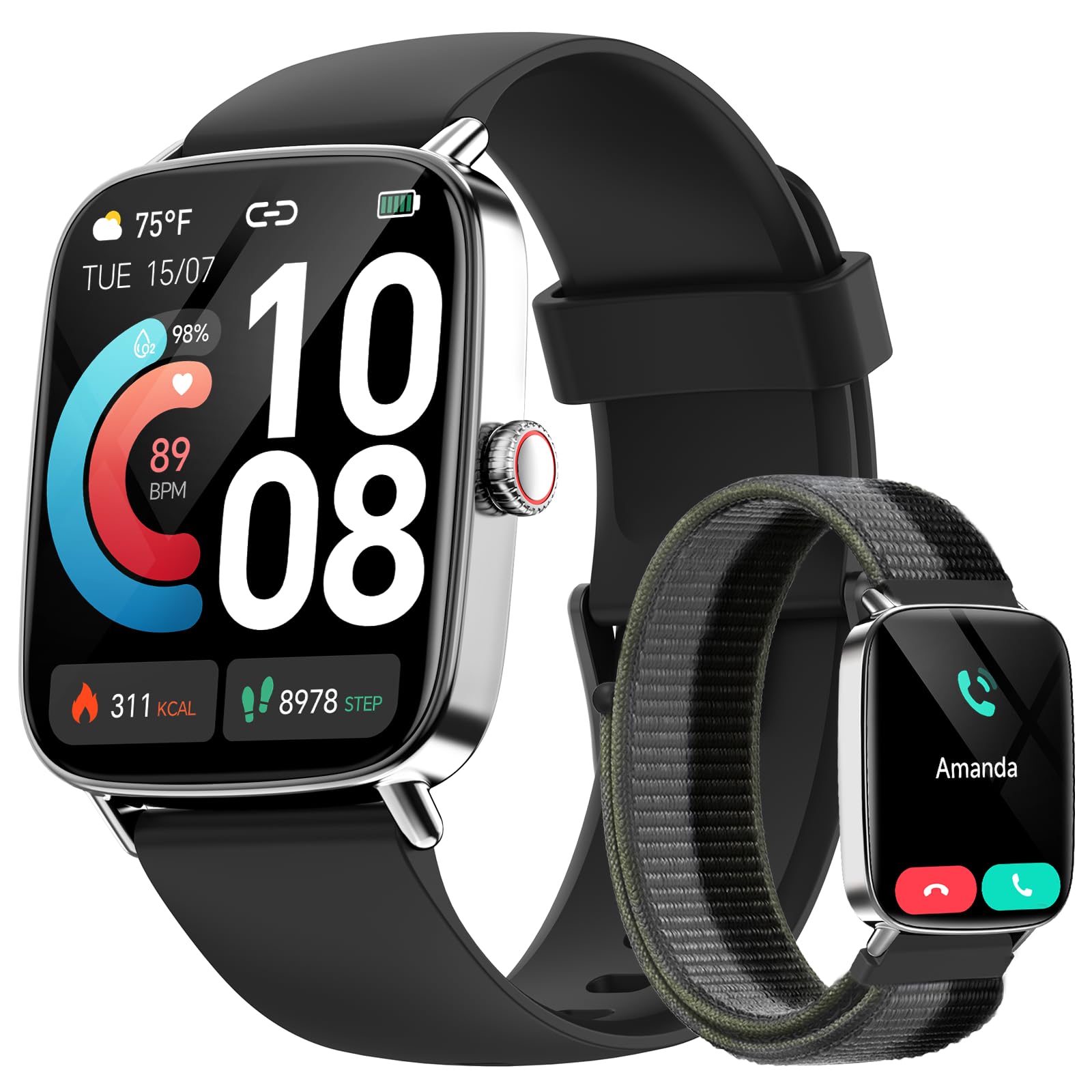 Smart Watch for Men Women, 1.85
