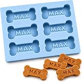 Personalized Dog Treat Mold with Name, Custom Bone Silicone Mold | Designed for Baking and Freezing, Flexible Easy Release, R