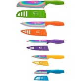 Hampton Forge Titanium 10-Piece Kitchen Knife Set | titanium coated stainless steel | comfortable polypropylene handles | includes santoku and all-purpose knives