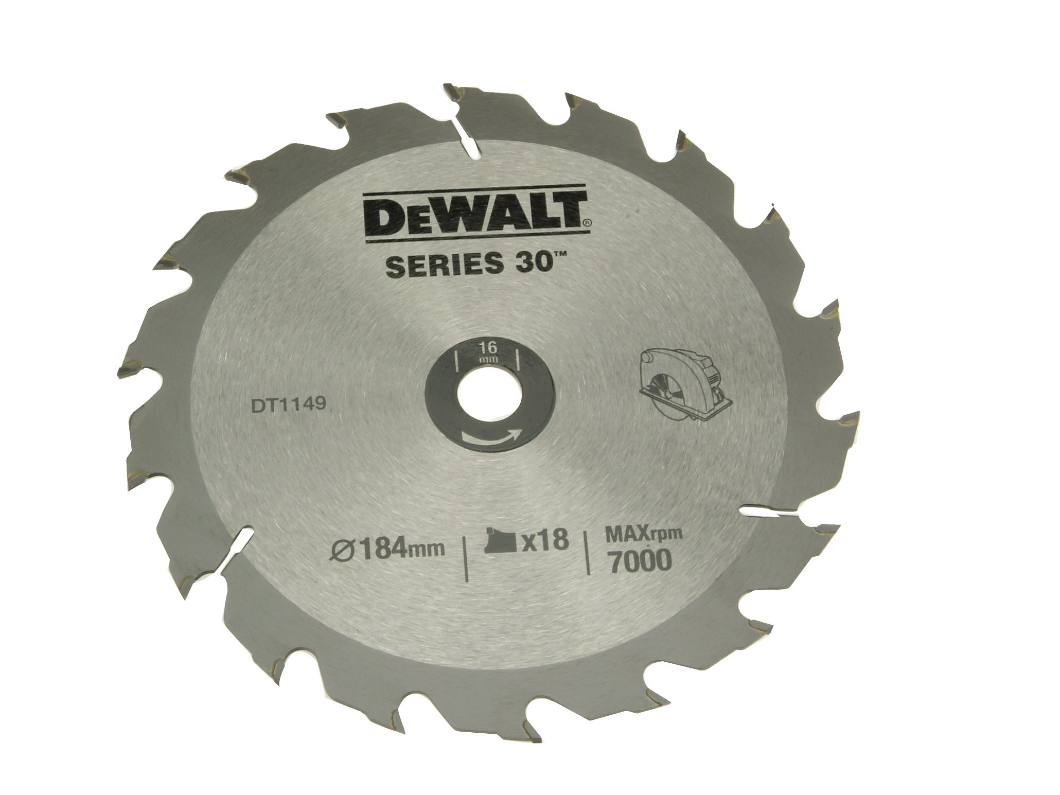 DeWalt DT1149QZ 184 x 16 x 18-Tooth Circular Saw Blade Series 30