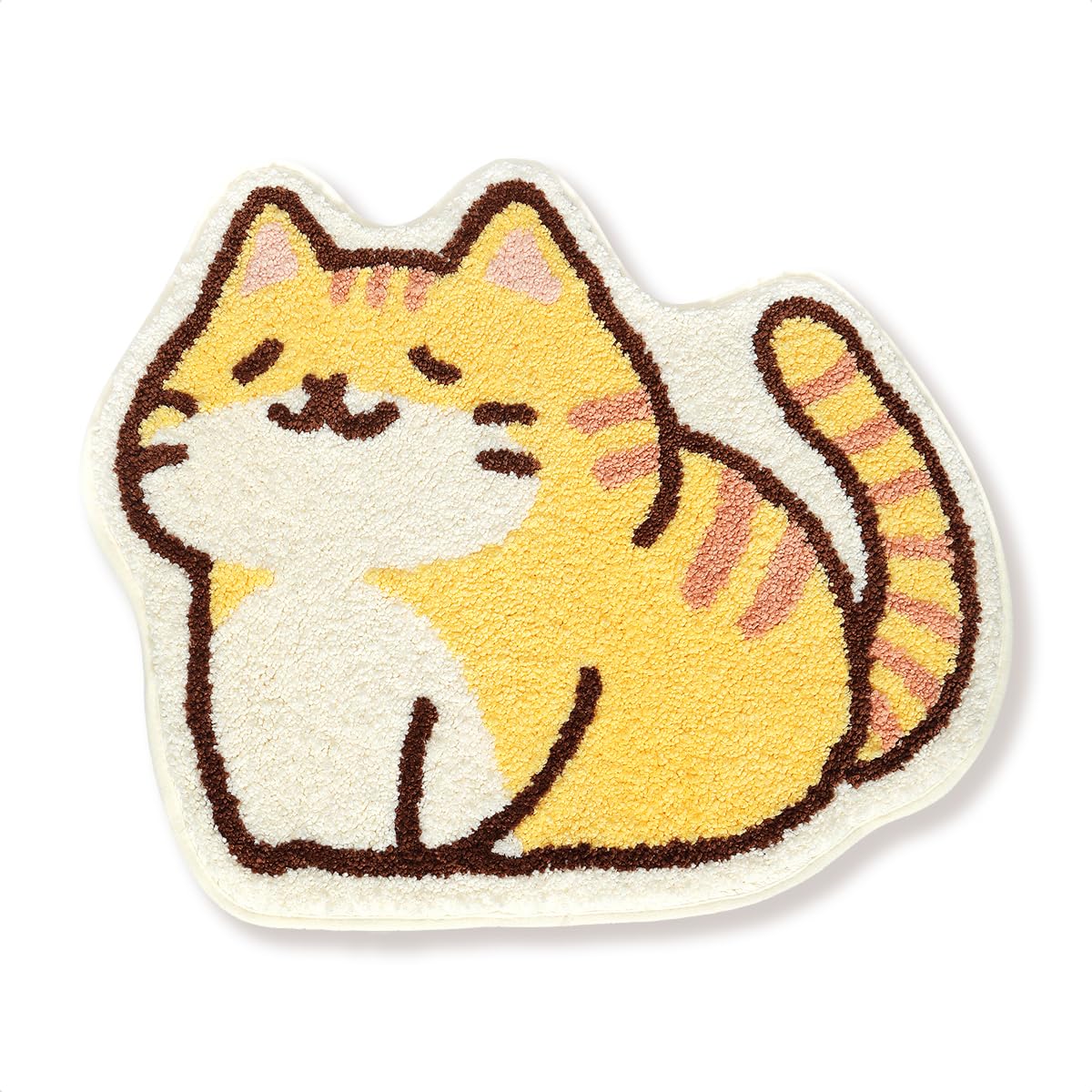 Molesun Cat Bathroom Rug Animal Bath Mat, Non-Slip Soft Shower Rug Microfiber Cute Bath Rug for Kids, Water Absorbent Thick Shaggy Floor Mats for Bedroom, Kitchen, Home Decor, 50x60cm