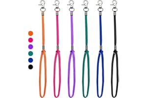 PERIFLOWIN Pet Dog Grooming Loop, Nylon Restraint Noose Adjustable Fixed Dog Cat Safety Tether Straps Dog Grooming Supplies for Pet Grooming Table Bathtub - 6 Pack / 6 Color