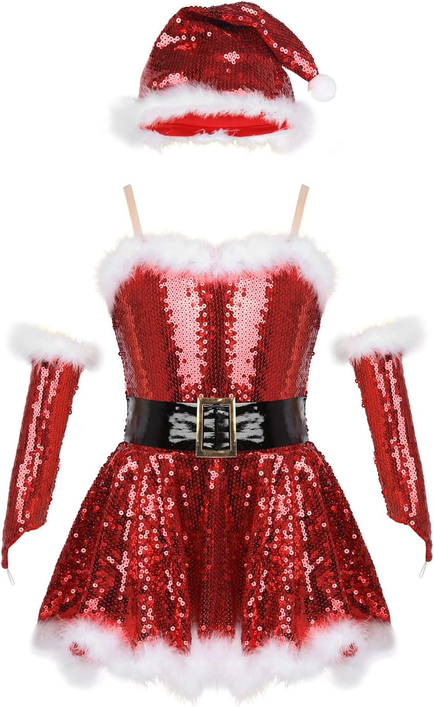 dress for christmas dance inhzoy Kids Girls Costume Sequins Ballet Tutu Dance Leotard A Red 10 christmas dance dress - TikTok