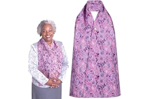 DESIGNED TO DINE Adult Bib Scarf - Dignified Alternative to Bibs | Washable and Reusable Clothing Protectors for Eating