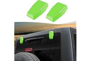 SQQP Rear Tail Window Hinge Decorative Cover Trim Compatible with 2007-2018 Jeep Wrangler JK JKU Exterior Accessories (Green)