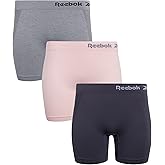 Reebok Womens Boyshorts Underwear - 3 Pack Soft Stretch 6" Inseam Long Leg Boyshort Panties Seamless Underwear for Women