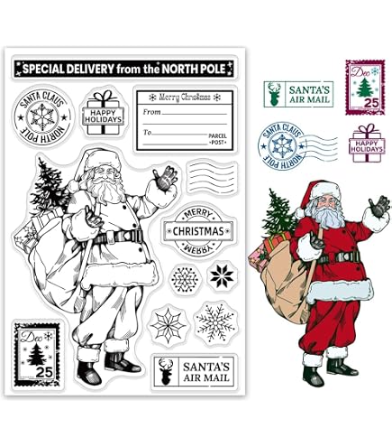 Tampon Et Matrice De Découpe Ours De Noël - Pour Cartes, Scrapbooking, Silicone Et Métal - 10