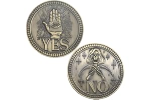 RUMKOU Yes No Skull Flipping Challenge Coin Decision Maker Coin