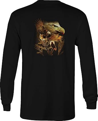 Amazoncom Long Sleeve T Shirt Men American Golden Eagle In