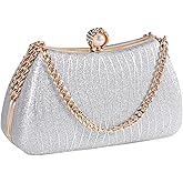 Youjaree Frosted Glitter Clutch Purses for Women Evening Bag Formal Wedding Party Cocktail Prom Handbags