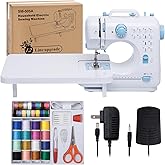 Sewing Machine for Beginners with Extension Table Portable Large Heavy Duty Sewing Machines Kit Supplies 12 Built-in Stitches with Needles Assorted Thread Kit Starter Kit Easiest for Adult and Kids