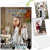 Personalized Greeting Cards with Envelopes, Custom Greeting Card Print Photos, Text, Custom Cards, Custom Birthday Card, Thank You Cards, Wedding Card, All Occasions Personalized Cards(10" x 7" )