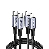 UGREEN USB C to USB C Cable, 100W 2-Pack USB C Charger Cable for iPhone 17/17 Air/17 Pro/17 Pro Max/16, MacBook Pro, iPad Pro, Dell XPS, Samsung Galaxy S25/S24/S23 Ultra, Switch, Pixel, 6.6FT Black
