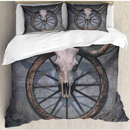 prunushome - Juego de Funda de edredón Reversible, diseño de Calavera