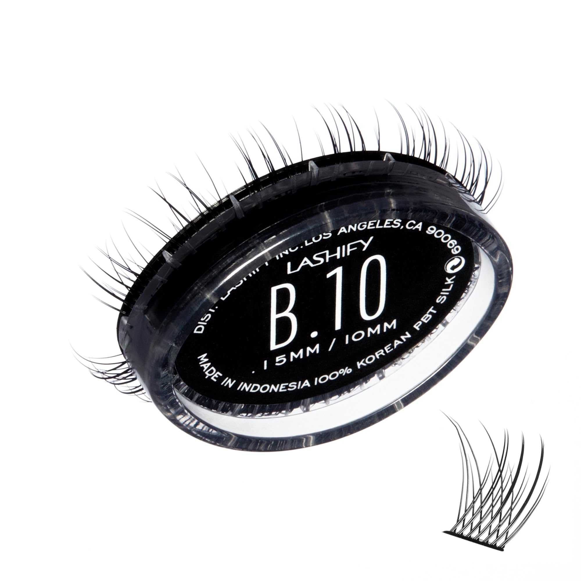 Lashify Bold 10mm Gossamer DIY Eyelash Extensions Refill, Black, Easy False Eyelashes for a Natural Look