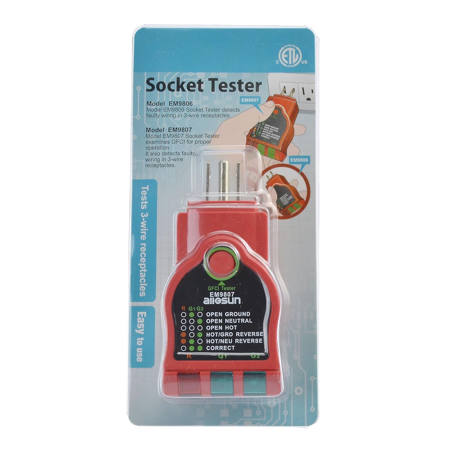 all-sun EM9807 GFCI Outlet Tester - - Amazon.com