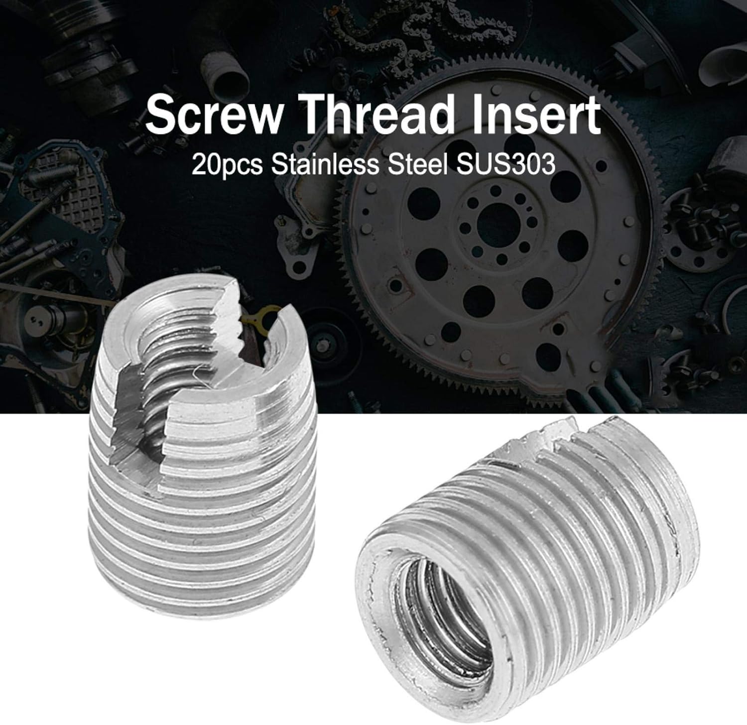 20pcs Stainless Steel Thread Insert Nuts, M3 X 6mm Self Tapping Screw Insert for Avoiding Thread Damage - Image 4
