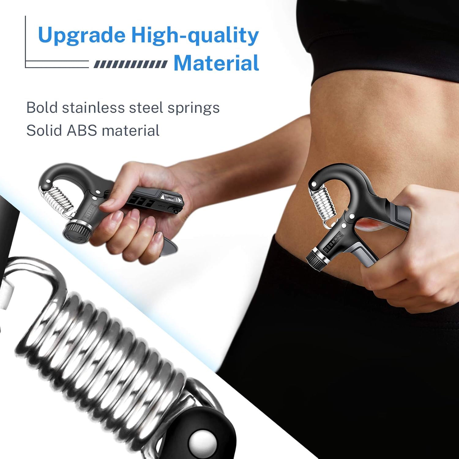 GRM Grip Strength Trainer Forearm Strengthener, 2 Pack Adjustable Resistance 11-132LBS Hand Grip Exerciser Workout for Rehabilitation Athletes Climbers Musicians : Sports & Outdoors