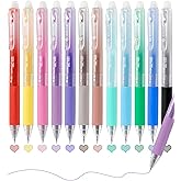 Solati 12 Colors Erasable Gel Pens, Fine Point 0.7mm Colored Erasable Pens, Make Mistakes Disappear, Assorted Color Inks for Drawing, Writing, Planning, and Crossword Puzzles (12 Colors)