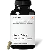 Momentous Brain Drive Nootropic Supplement - Brain Supplement for Memory & Focus Support - NSF Certified for Sport - GMO- & Gluten-Free - 30 Servings