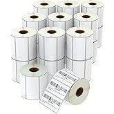 BETCKEY - 3" x 1.5" (76 mm x 38 mm) Barcode Shipping & Address Labels Compatible with Zebra & Rollo Label Printer,Premium Adhesive & Perforated [20 Rolls, 19000 Labels]