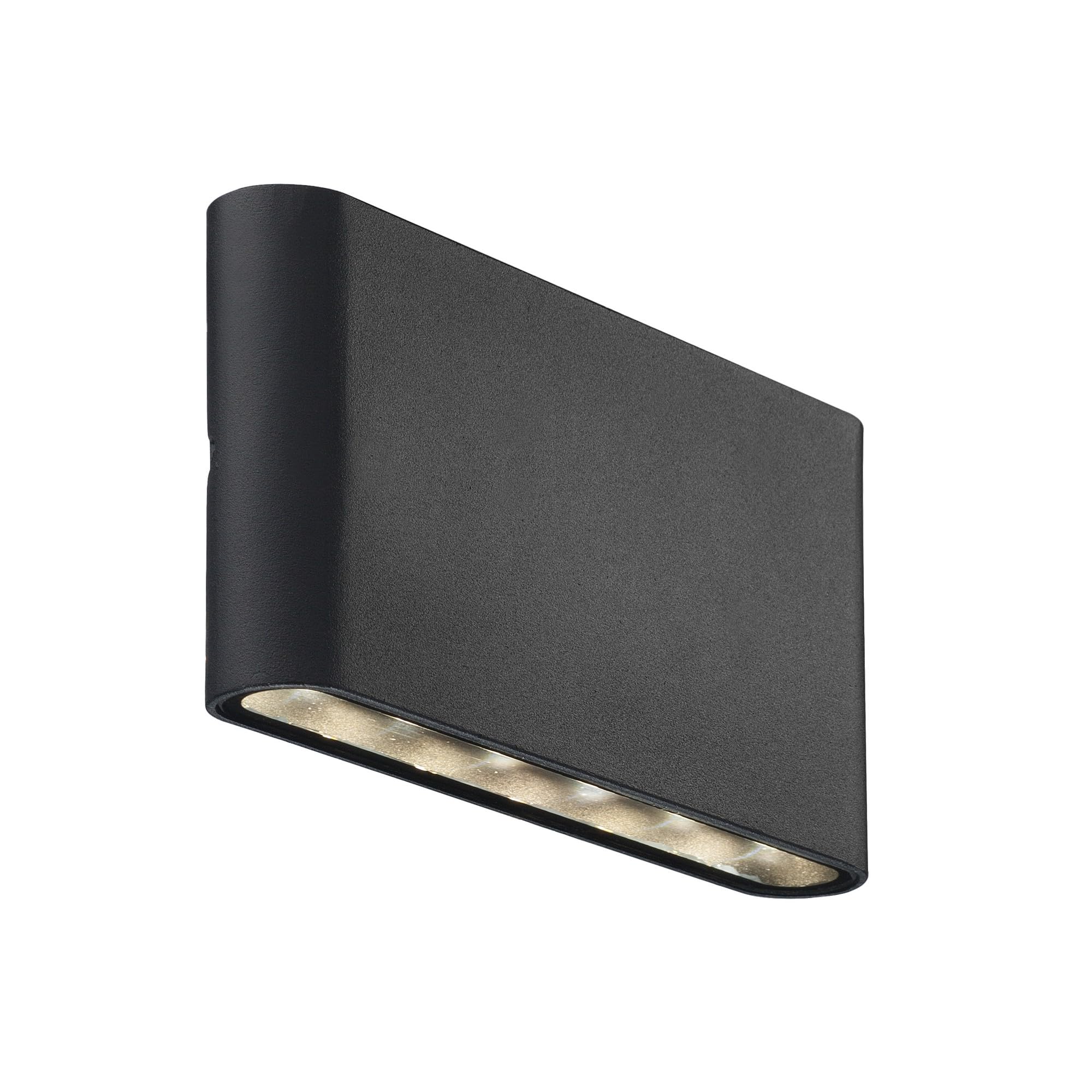 Nordlux Kinver Outdoor Wall Light Black Aluminium Intergrated LED Weatherproof - Garden, Patio, Entrance Mains Powered, IP54