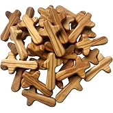 30PCS Small Olive Wood Crosses, Holding Cross, 2.56in Portable Prayer Cross | Pocket Cross in Bulk, Wooden Crosses with Certificate and Pocket，for First Communion, Baptism