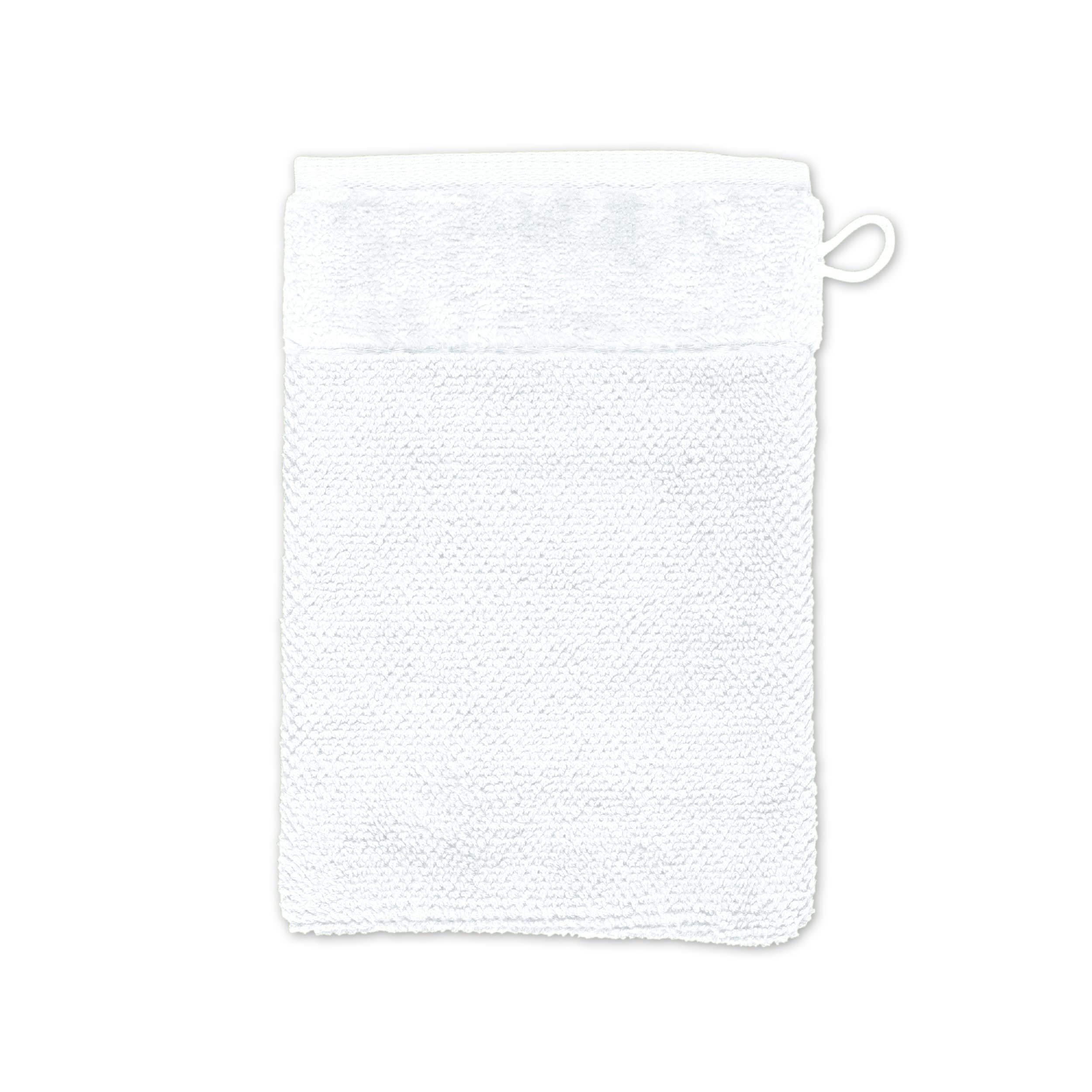 Möve Bamboo Luxe wash glove 15 x 20 cm made of 60% cotton / 40% viscose from bamboo cellulose, snow