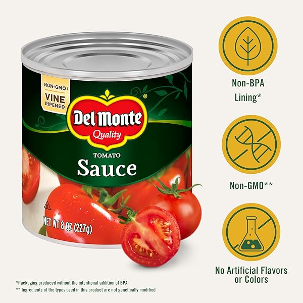 DEL MONTE TOMATO SAUCE, 8 OZ. CAN (PACK OF 4)