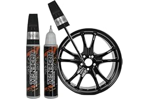 ZGchengZZ 2PCS Quick & Easy Gloss Black Rim Scratch Repair Pen for Car Wheels Universal Touch Up Paint to Fix Scratches, blac