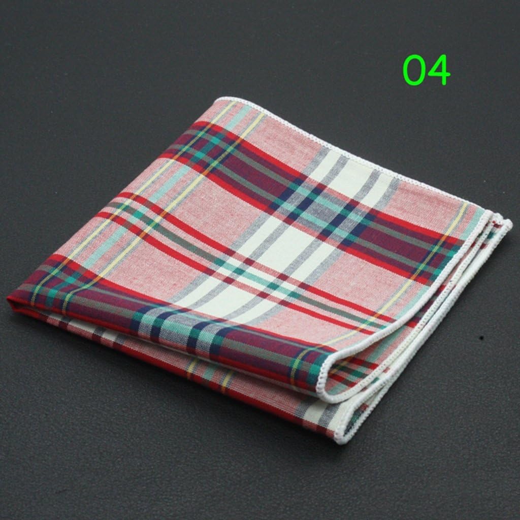 Handkerchiefs LXF Pocket Square Men's Suits Accessories Chestpiece Business Leisure Cotton 15 Colors (23 * 23cm) (Color : #4)