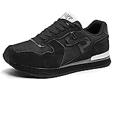 OPP Men's Fashion Sneakers Casual Lace-up Suede Leather Shoes Running Athletic Tennis Sports Gym