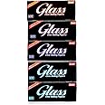 5 Booklets x GLASS Clear Rolling Paper King Size - 100% Natural - 200 Papers
