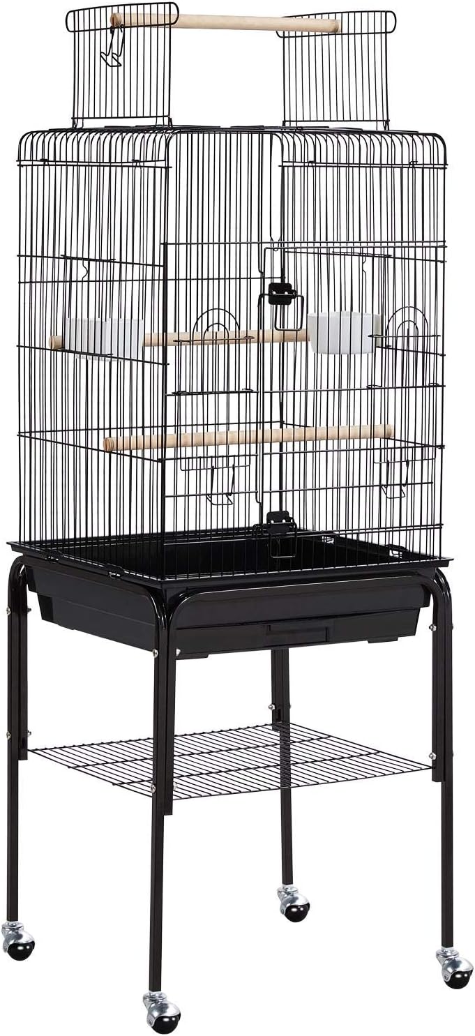 Play Top Bird Cage w/ Detachable Rolling Stand