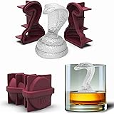 3D Snake Ice Molds, Silicone Ice Cube Tray, Makes 2 Large Coiled Cobras