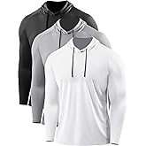 CADMUS Men's Workout Long Sleeve Fishing Shirts UPF 50+ Sun Protection Dry Fit Hoodies