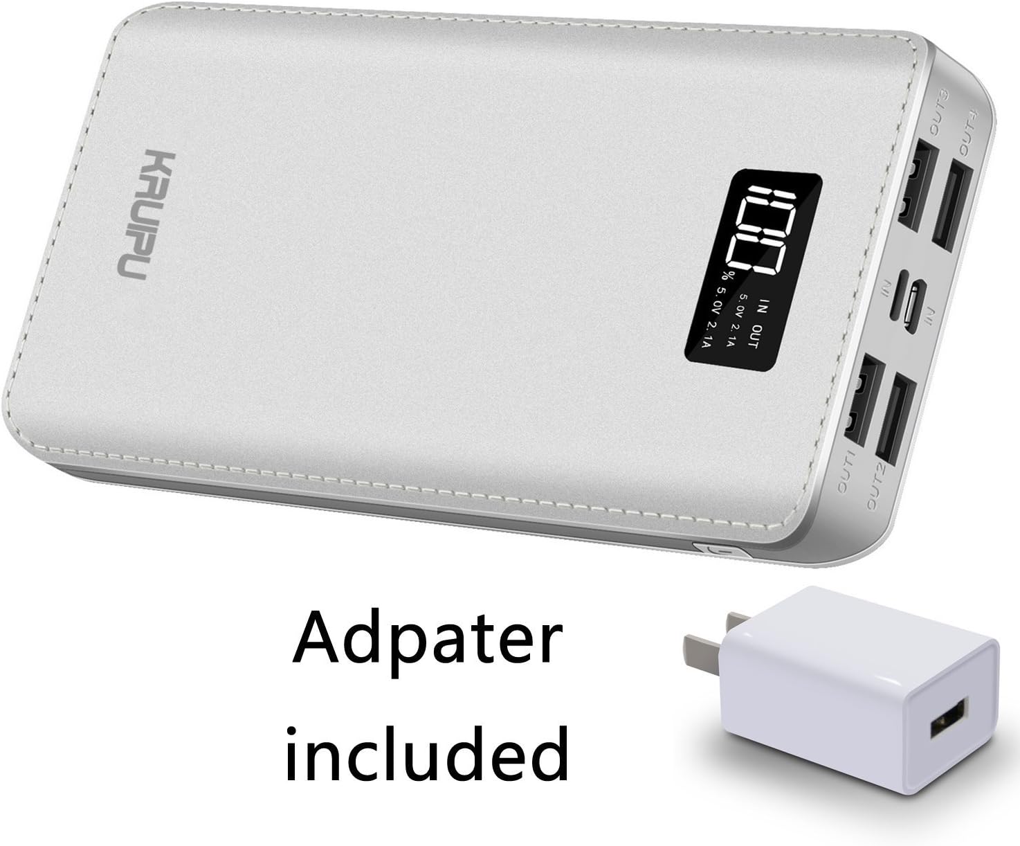 Portable Charger Power Bank 24000mAh 4 OutPut Ports Huge Capacity Battery Pack With AC Power Adapter For iPhone, iPad, Samsung Galaxy, Android and other Smart Devices