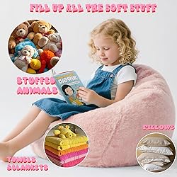 LPMOERA Fluffy Faux Fur Bean Bag Cover