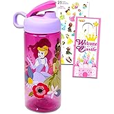 Disney Princess Water Bottle for Girls Set - Disney Princess Gift Bundle with 16.5 Oz Princess Water Bottle Plus Stickers, More | Princess Water Bottle