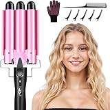 DazSpirit 3 Barrel Hair Waver 22 mm with 2 Temperature Controls Ceramic Coating