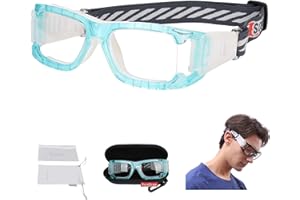 SooGree Sports Glasses, Basketball Football Soccer Racketball Goggles for Men & Women, Replaceable Safety Protective