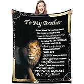 Ujifuis Best Brother Gifts from Sister for Birthday, Big Brother Birthday Gifts for Brother Adult from Sister,Birthday Gifts for Brothers from Sisters, 60"x50" Blanket