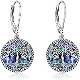 ONEFINITY Sterling Silver Tree of Life Dangle Drop Earrings for Women and Girls - Christmas Gifts