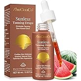 Sunless Tanning Drops To Drink,Drinkable Sunless Tanning Drops,Oral Drink Moisturizing Bronzing Tanner for Face & Body,Sun-Kissed Glow for All Skin