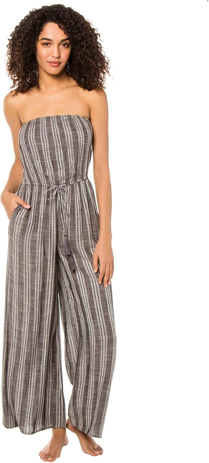 elan strapless cover up jumpsuit