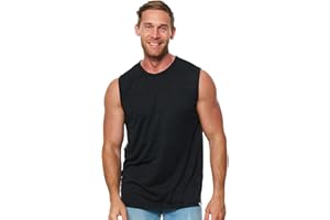 MERINO.TECH Merino Wool Tank Top Men - Active Merino Wool Undershirt Moisture Wicking Breathable Anti-Odor Lightweight Base Layer