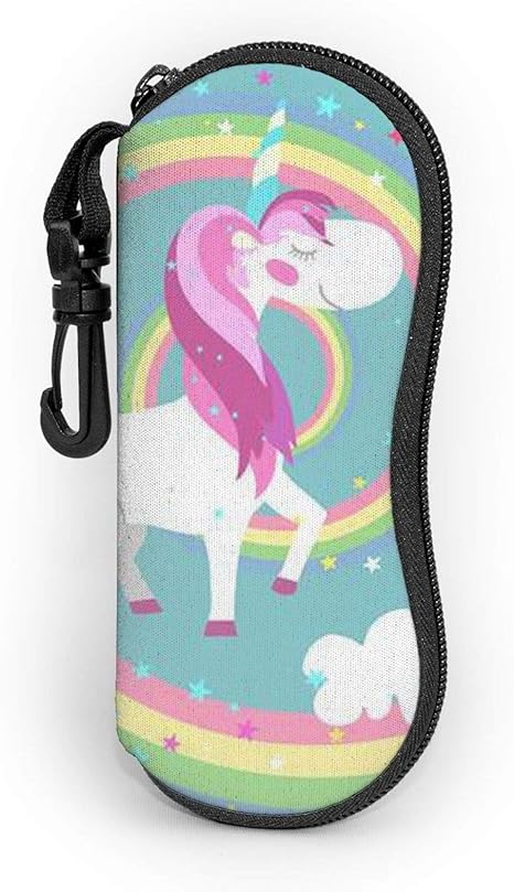 Amazon Co Jp 可愛い 虹 ユニコーン メガネケース ファスナー式 擦り傷防止 フック付き ポーチ サングラスケース かわいい 眼鏡入れ 筆箱 眼鏡収納 めがねケース 化粧バッグ おしゃれ ホーム キッチン