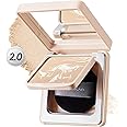 CARSLAN Black Magnet Soft Focus Powder, Waterproof Translucent Pressed Setting Powder, 24H Longlasting Face Powder, Oil Control Blurring Compact Makeup,04 Light Beige For Dry&Com Skin, 0.28Oz