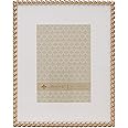 Lawrence Frames Rope Design Metal Frame, 8x10, Matted 5x7, Gold